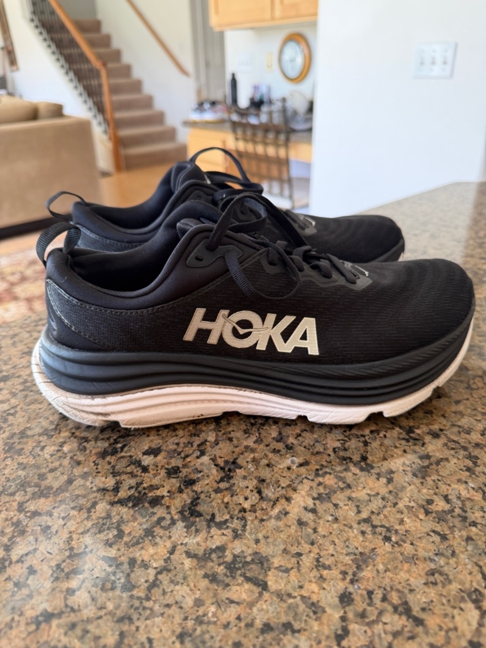 Hoka one one Gaviota 5 Black and White Running walking sneakers women’s 9.5 B
